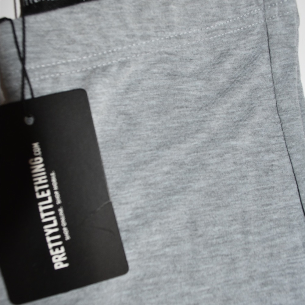 Grey marl basic jersey split hem leggings